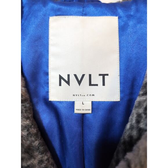 NVLT Coat Large Snake Print Faux Fur Jacket Hooded - Picture 3 of 13